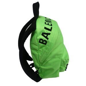 Balenciaga Demna Gvasalia Green Canvas Graphic Print Backpack‎